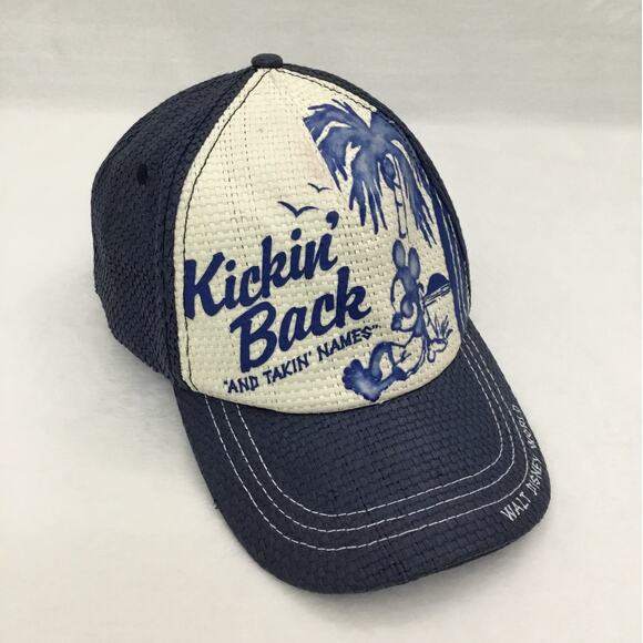 Disney Accessories - DISNEY PARKS Mickey Mouse Baseball Hat Paper Kickin Back & Takin Names